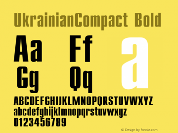 UkrainianCompact Bold 001.000图片样张