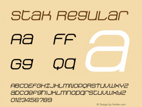 Stak Regular 001.001 Font Sample