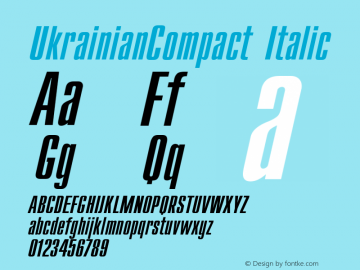 UkrainianCompact Italic 001.000图片样张