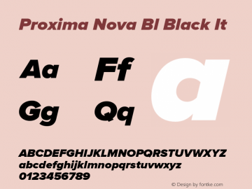 Proxima Nova Bl Black It Version 2.003图片样张