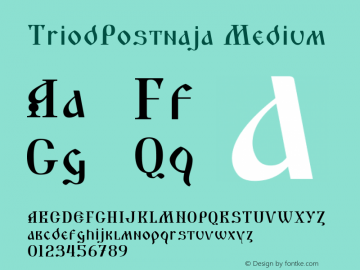 TriodPostnaja Medium 20110805; ttfautohint (v0.92) -l 8 -r 50 -G 200 -x 14 -w 