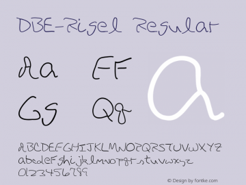 DBE-Rigel Regular Version 1.000 Font Sample