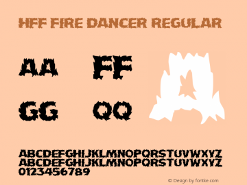HFF Fire Dancer Regular 1.0 Font Sample
