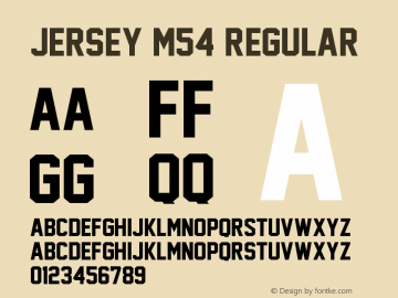 jersey m54 font