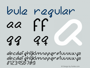 Bule Regular Version 1.0 Font Sample