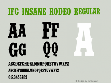 IFC INSANE RODEO Regular Version 1.00 February 20, 2010, initial release图片样张