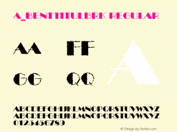 a_BentTitulBrk Regular 01.03 Font Sample