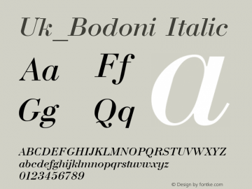 Uk_Bodoni Italic 10:10:1966图片样张