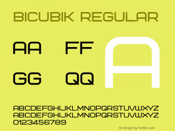 Bicubik Regular Version 001.001图片样张