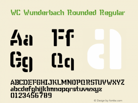 WC Wunderbach Rounded Regular Version 1.000;PS 001.000;hotconv 1.0.38 Font Sample