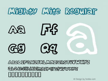 Mighty Mite Regular Altsys Fontographer 4.0.4 2/26/98图片样张