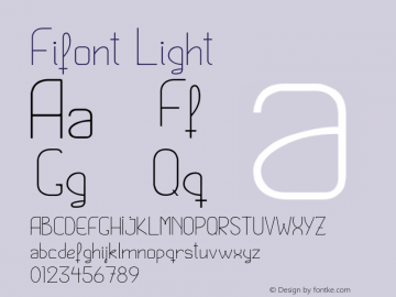 Fifont Light Version 001.000 Font Sample