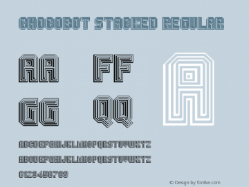 Chocobot Stacked Regular Version 1.0 Font Sample