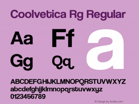 Coolvetica Rg Regular Version 4.103图片样张