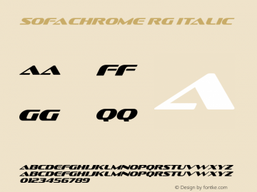 Sofachrome Rg Italic Version 4.001 Font Sample