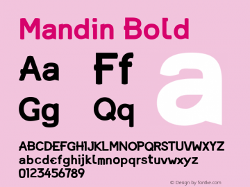 Mandin Bold Version 001.000图片样张