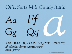 OFL Sorts Mill Goudy Italic Version 002.001图片样张