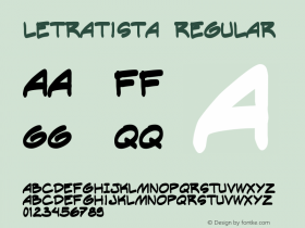 Letratista Regular Macromedia Fontographer 4.1 10/4/2005 Font Sample