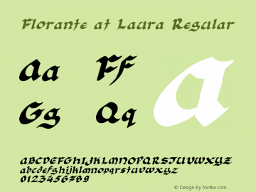 Florante at Laura Regular Macromedia Fontographer 4.1 10/4/2005 Font Sample