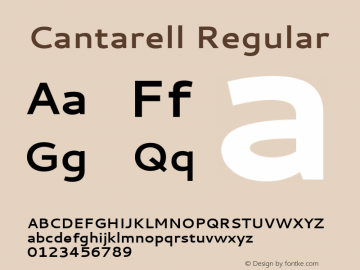 Cantarell Regular Version 001.001 Font Sample