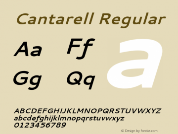 Cantarell Regular Version 001.001 Font Sample