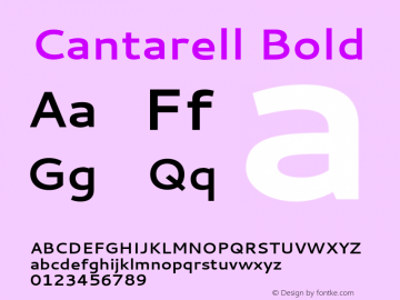 Cantarell Bold Version 001.001 Font Sample