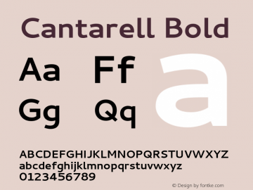 Cantarell Bold Version 0.0.6 Font Sample