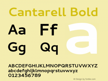 Cantarell Bold Version 0.0.6 Font Sample