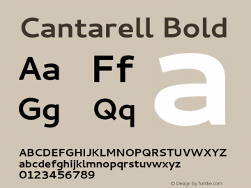 Cantarell Bold Version 0.0.8 Font Sample