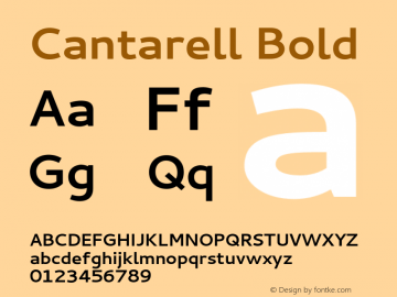 Cantarell Bold Version 0.0.12 Font Sample