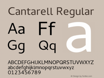 Cantarell Regular Version 0.0.13 Font Sample