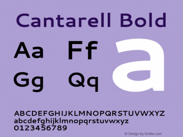 Cantarell Bold Version 001.001 Font Sample