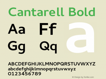 Cantarell Bold Version 0.0.15 Font Sample