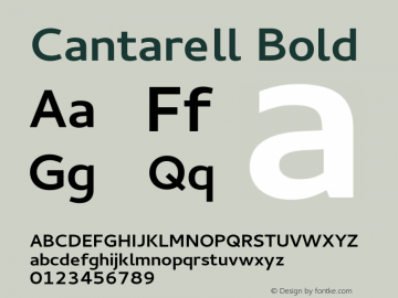 Cantarell Bold Version 0.0.15 Font Sample