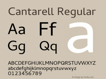 Cantarell Regular Version 0.0.15 Font Sample