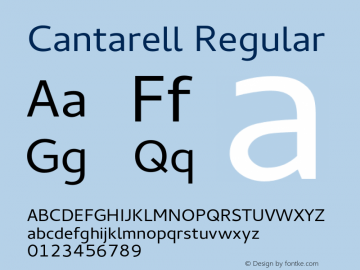 Cantarell Regular Version 0.0.16 Font Sample