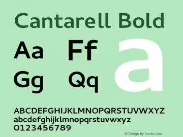 Cantarell Bold Version 0.0.16 Font Sample