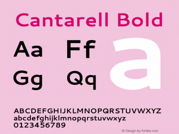 Cantarell Bold Version 001.001 Font Sample