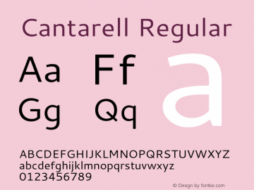 Cantarell Regular Version 001.001 Font Sample