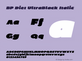 BP Diet UltraBlack Italic Version 001.000图片样张