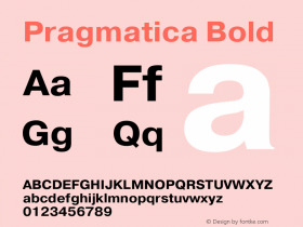 Pragmatica Bold Version 2.000图片样张