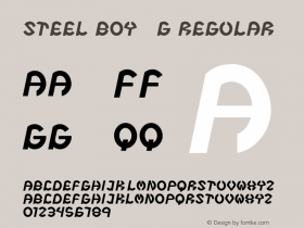 Steel Boy__G Regular Ver.1  Gomarice Font  2005/05/11 Font Sample