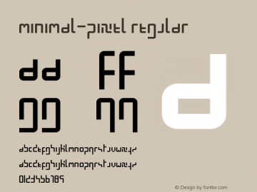 minimal-pixel Regular Version 1.0 Font Sample