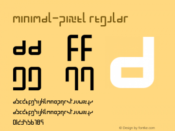 minimal-pixel Regular Version 1.0 Font Sample