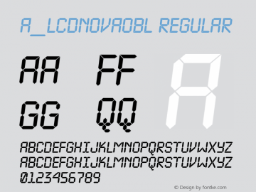 a_LCDNovaObl Regular 01.02 Font Sample