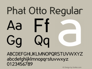 Phat Otto Regular 1.000 Font Sample