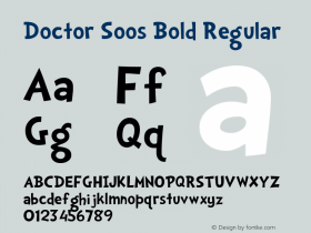 Doctor Soos Bold Regular Version 1.00 May 14, 2010, initial release图片样张