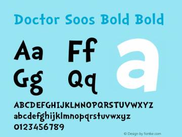 Doctor Soos Bold Bold Version 2.10 May 1, 2012图片样张