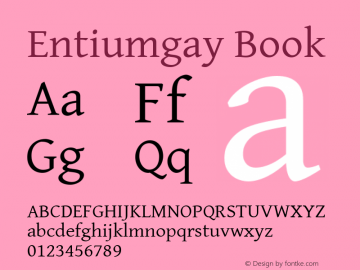 Entiumgay Book Version 2010-05-21 Font Sample
