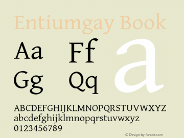 Entiumgay Book Version 2010-08-26 Font Sample